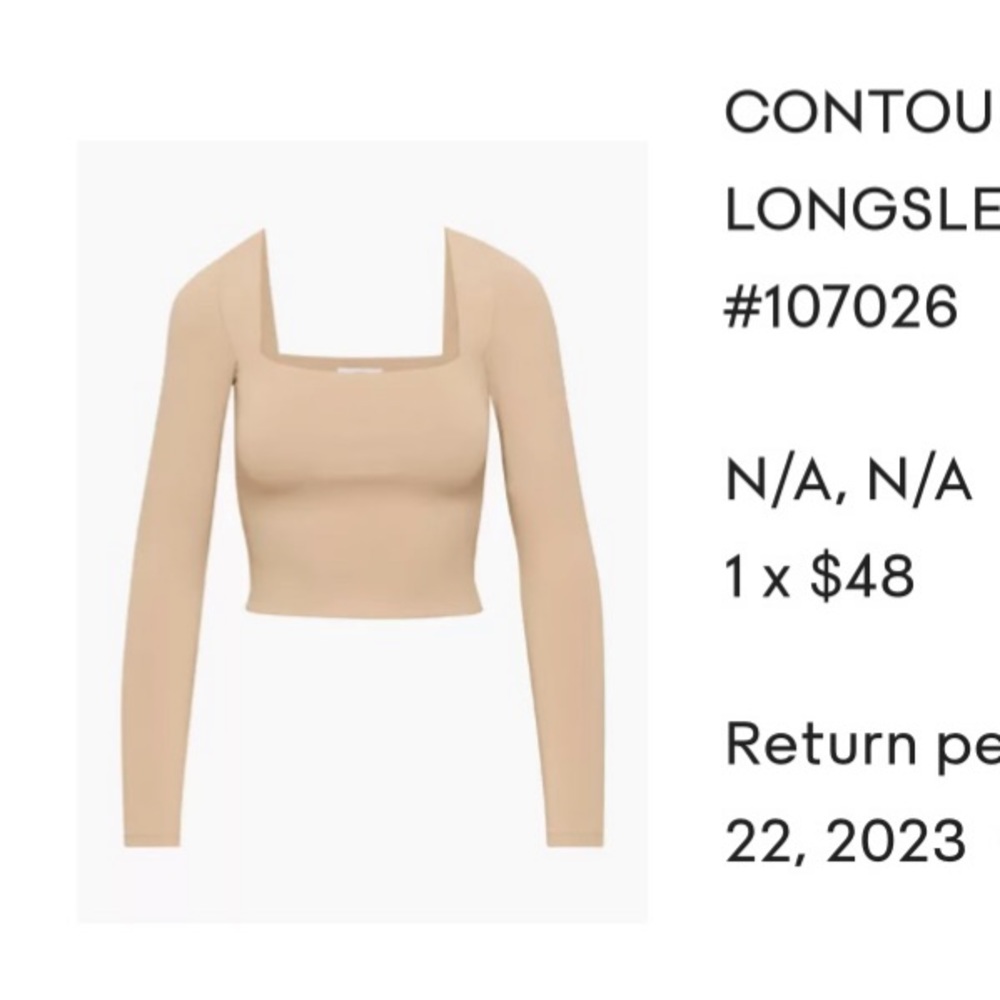 NWT Aritzia CONTOUR SQUARENECK
LONGSLEEVE